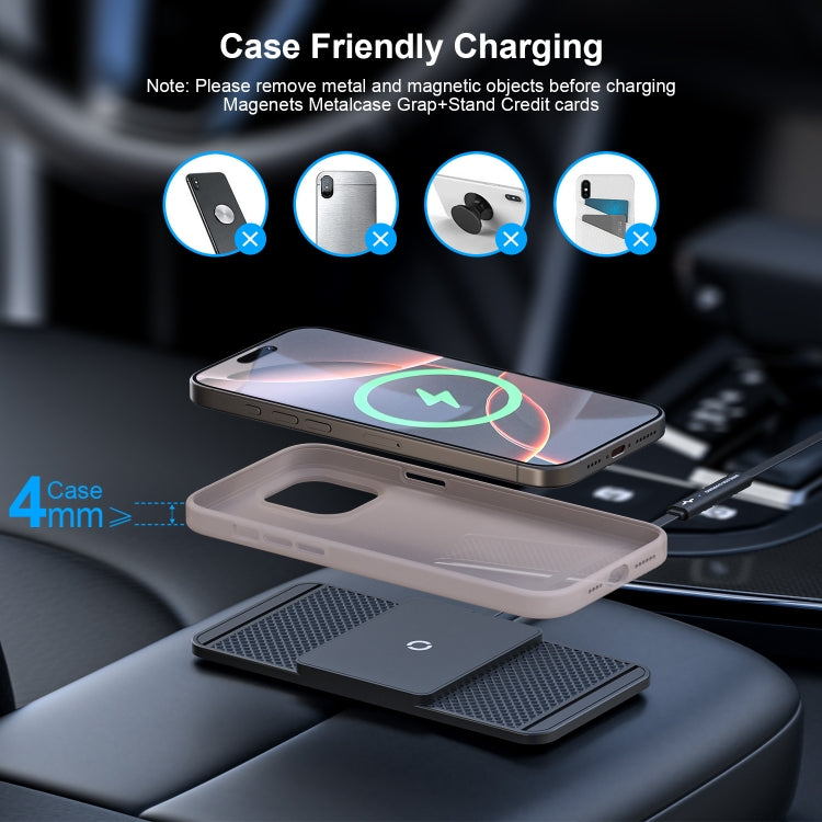 Avoid Camera Universal Car Wireless Charger Anti-slip Mat(USB Interface 0.3m)