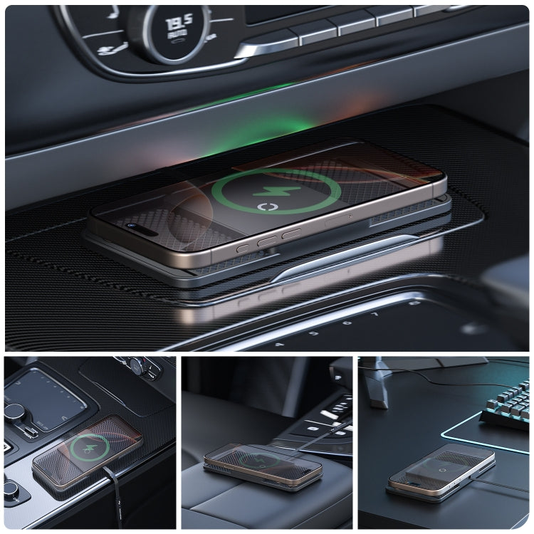 Avoid Camera Universal Car Wireless Charger Anti-slip Mat(USB Interface 0.3m)