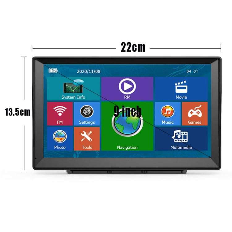 9 Inch 8G/256M Car GPS Navigator With Large Screen Capacitive Bluetooth Map, Area: Germany Map