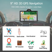 9 Inch 8G/256M Car GPS Navigator With Large Screen Capacitive Bluetooth Map, Area: Germany Map