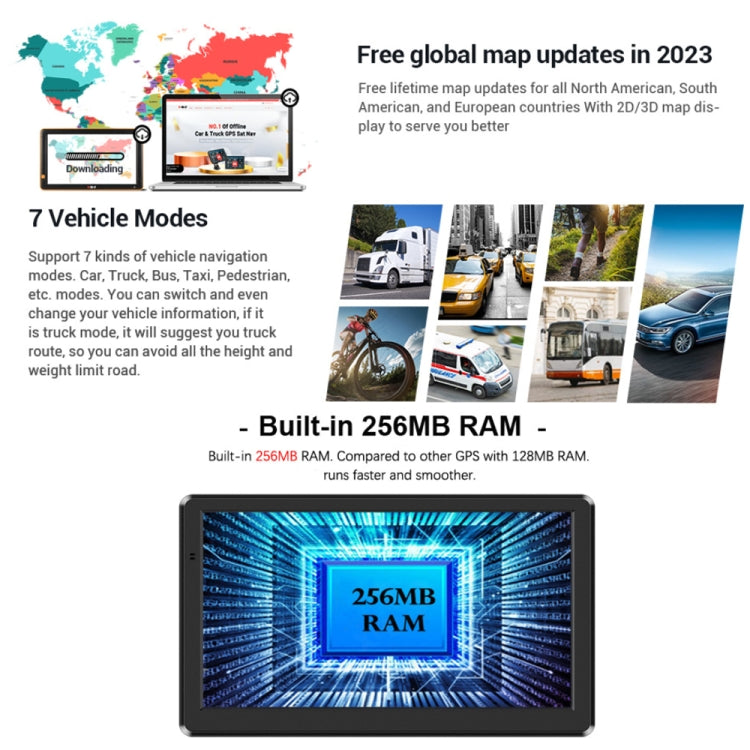 9 Inch 8G/256M Car GPS Navigator With Large Screen Capacitive Bluetooth Map, Area: Germany Map