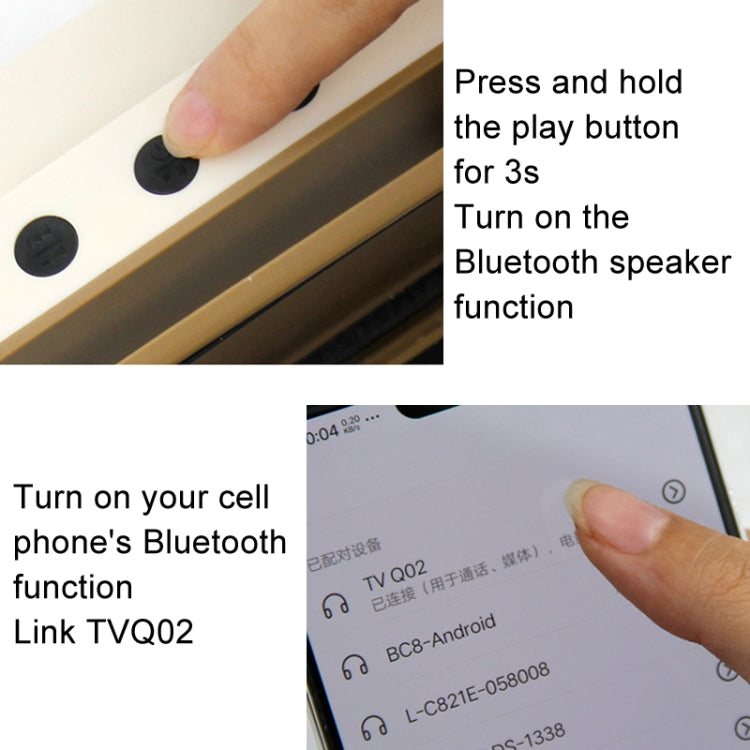 Retro Small TV Desktop Cell Phone Holder With Bluetooth Speaker Player(Orange Black)