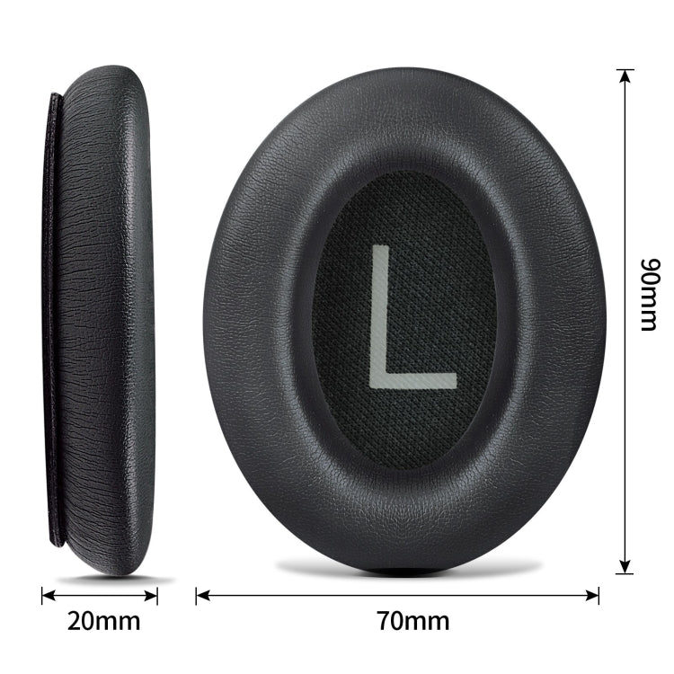 For BOSE QC45 1pair Headphone Sponge Earmuff Leather Cover(Crystal Blue)