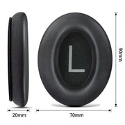 For BOSE QC45 1pair Headphone Sponge Earmuff Leather Cover(Crystal Blue)