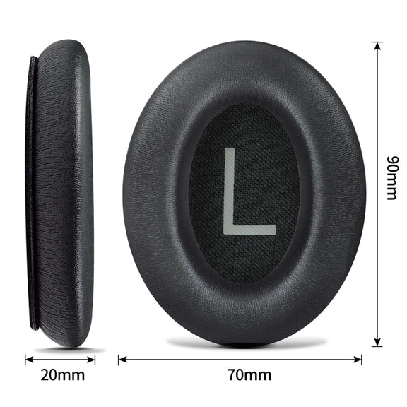 For BOSE QC45 1pair Headphone Sponge Earmuff Leather Cover(Crystal Blue)
