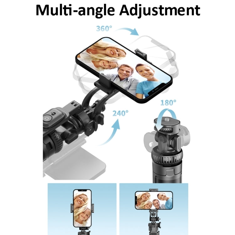 2m Metal Tripod Selfie Stick With 4 Expansion Interfaces & D07 Fill Light for Phone Camera