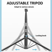 2m Metal Tripod Selfie Stick With 4 Expansion Interfaces & D07 Fill Light for Phone Camera