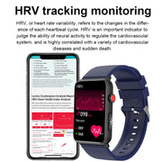 Smart Watch Ring ECG Temperature Heart Rate Blood Pressure Health Bluetooth Talking Watch, Color: Black Silicone