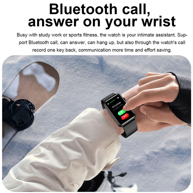 Smart Watch Ring ECG Temperature Heart Rate Blood Pressure Health Bluetooth Talking Watch, Color: Brown Leather