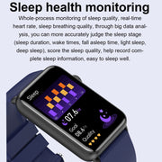 Smart Watch Ring ECG Temperature Heart Rate Blood Pressure Health Bluetooth Talking Watch, Color: Red Silicone