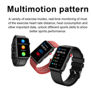 Smart Watch Ring ECG Temperature Heart Rate Blood Pressure Health Bluetooth Talking Watch, Color: Black Silicone
