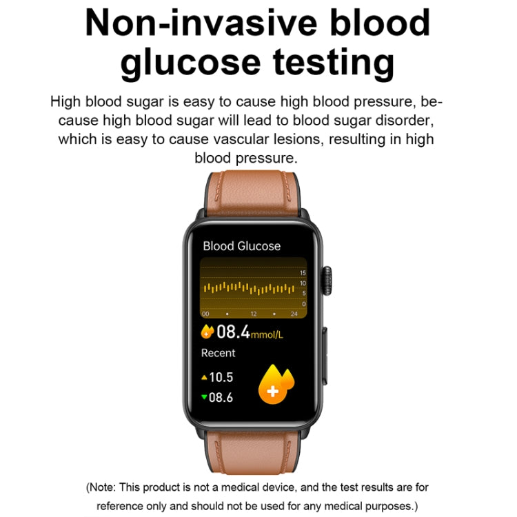 Smart Watch Ring ECG Temperature Heart Rate Blood Pressure Health Bluetooth Talking Watch, Color: Black Silicone
