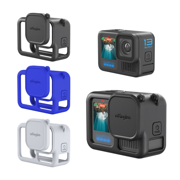 For GoPro HERO13 Black AMagisn Silicone Case Protective Cover(Blue)