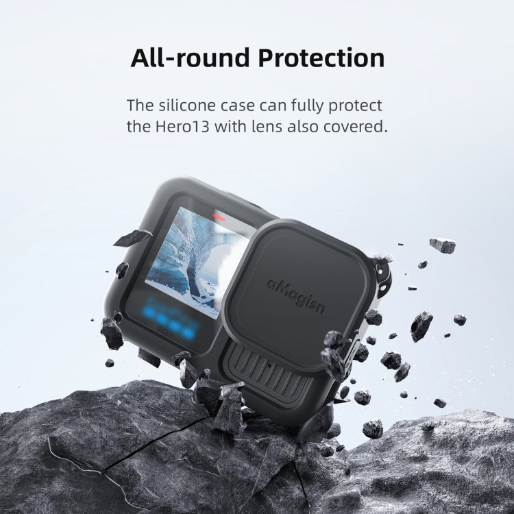 For GoPro HERO13 Black AMagisn Silicone Case Protective Cover(Blue)
