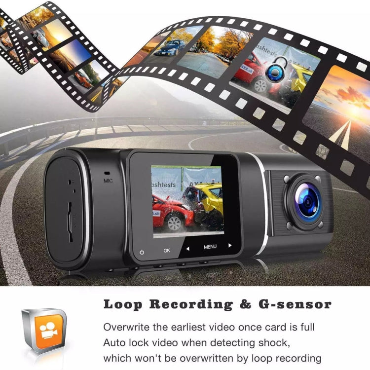 3-recording Front 1080+Internal 1080+Rear 480 HD Car Recorder