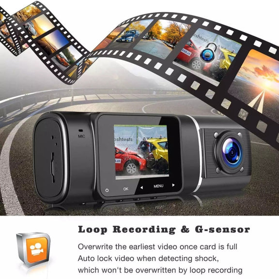 3-recording Front 1080+Internal 1080+Rear 480 HD Car Recorder