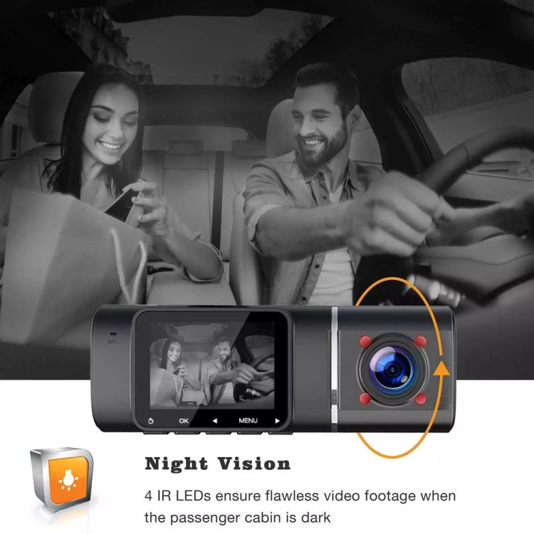 3-recording Front 1080+Internal 1080+Rear 480 HD Car Recorder