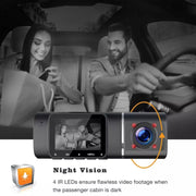 3-recording Front 1080+Internal 1080+Rear 480 HD Car Recorder