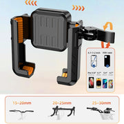 YYS-615 Motorcycle Bicycle Semi-Wrapped Riding Navigation Cell Phone Holder(Black+Orange)