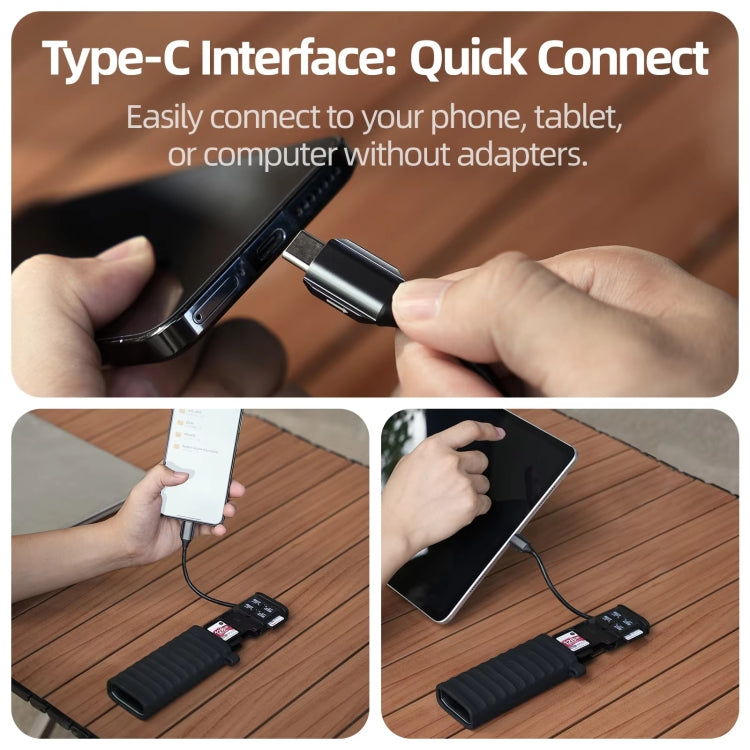 TELESIN  USB-C / Type-C 2-in-1 SD / TF Card Reader Storage Box for Smartphones PC Camera