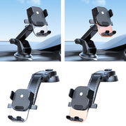 Car Suction Cup Dashboard Automatic Lock Mobile Phone Holder, Style: Black Telescopic