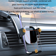 Car Suction Cup Dashboard Automatic Lock Mobile Phone Holder, Style: Black Waterfall