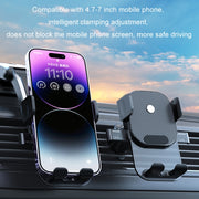 Car Suction Cup Dashboard Automatic Lock Mobile Phone Holder, Style: Black Air Outlet