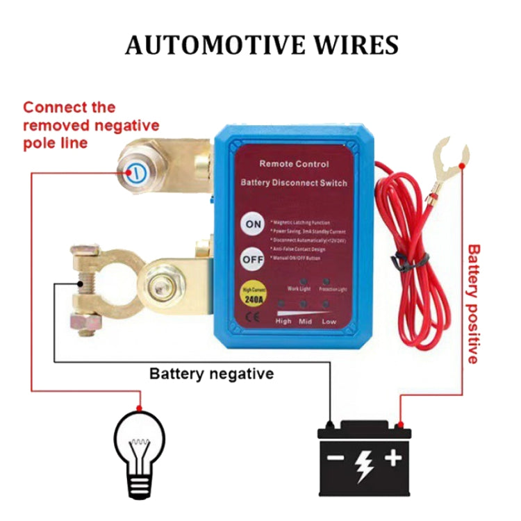 Car Battery Disconnectors Remote Control Smart Disconnect Switch, Style: Intelligent Model