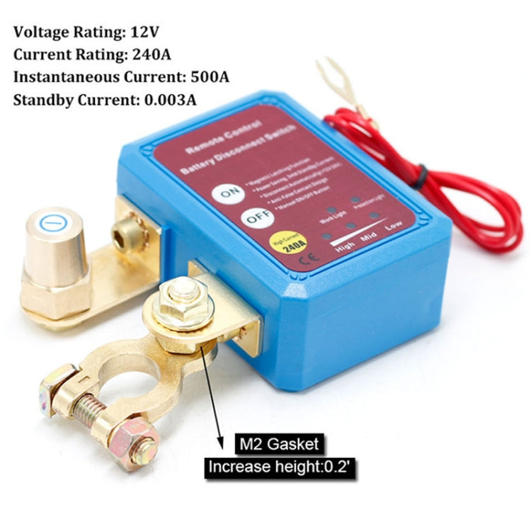 Car Battery Disconnectors Remote Control Smart Disconnect Switch, Style: Intelligent With Digtal Display