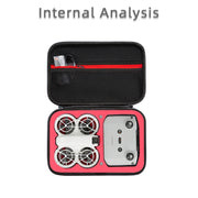 For DJI Neo Fly More Combo Carrying Case Handbag Protective Box(Gray + Red Inner)