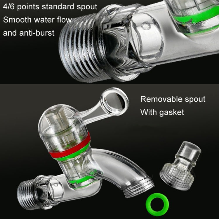 2pcs 4-points 20mm Plastic Transparent Faucet Household Anti-freezing Water Catch Hose