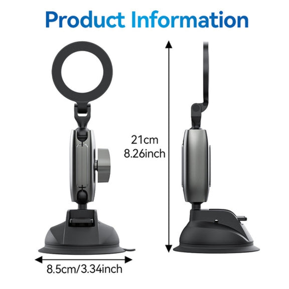 TELESIN Magnetic Suction Car Phone Mount 360 Degree Rotation Phone Holder