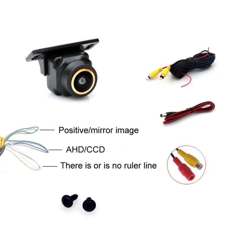 Car Universal HD Night Vision Rear View Reversing Three-Control Fisheye Camera, Style: AHD720P Panoramic