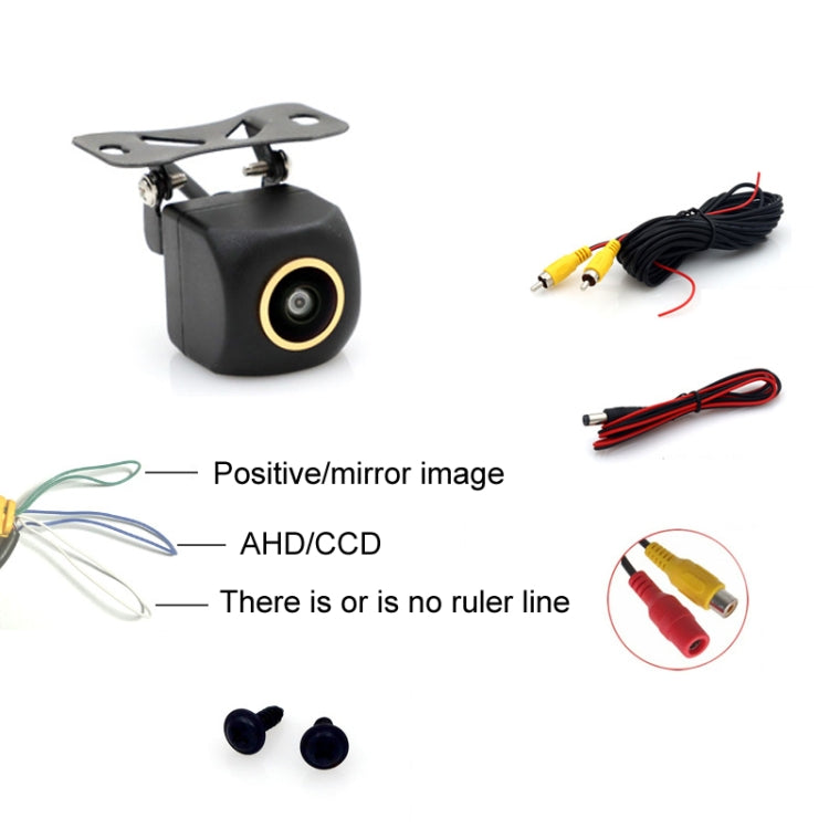 Car Universal HD Night Vision Rear View Reversing Three-Control Fisheye Camera, Style: AHD720P Plug-in