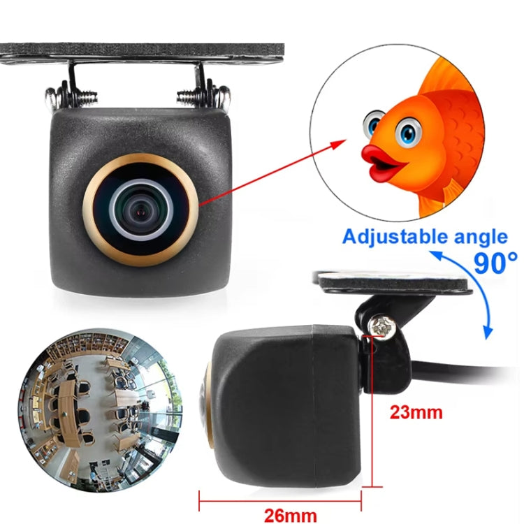 Car Universal HD Night Vision Rear View Reversing Three-Control Fisheye Camera, Style: AHD720P Panoramic