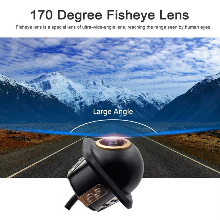 Car Universal HD Night Vision Rear View Reversing Three-Control Fisheye Camera, Style: AHD720P Plug-in