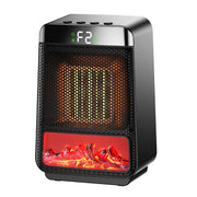 E03 Desktop PTC Heater Dynamic Flame Light Warmer EU Plug
