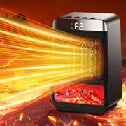 E03 Desktop PTC Heater Dynamic Flame Light Warmer EU Plug