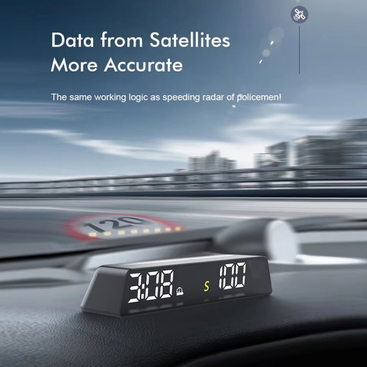 Head-up Display USB Powered High-definition Vehicle Code Altitude Meter(All White)