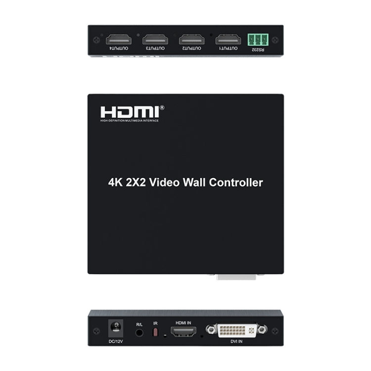4K 2x2 HDMI Video HD Splice Support HDMI / DVI Input 4CH HDMI Output EU Plug