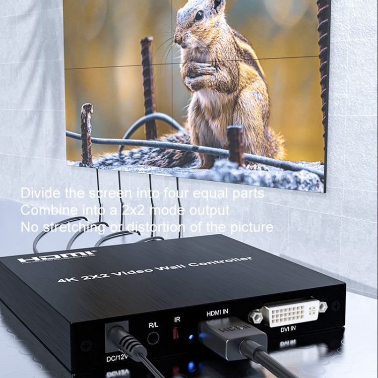4K 2x2 HDMI Video HD Splice Support HDMI / DVI Input 4CH HDMI Output EU Plug