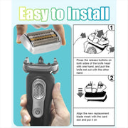 For Braun Series 9 Pro Electric Shaver 94M Blade Gold Mesh Cover, Style: With Words(Plastic Seal)