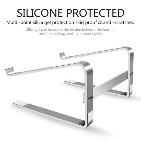 Desktop Aluminum Alloy Heightened Heat Dissipation Laptops Stand(Black)