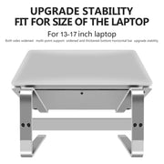 Desktop Aluminum Alloy Heightened Heat Dissipation Laptops Stand(Black)