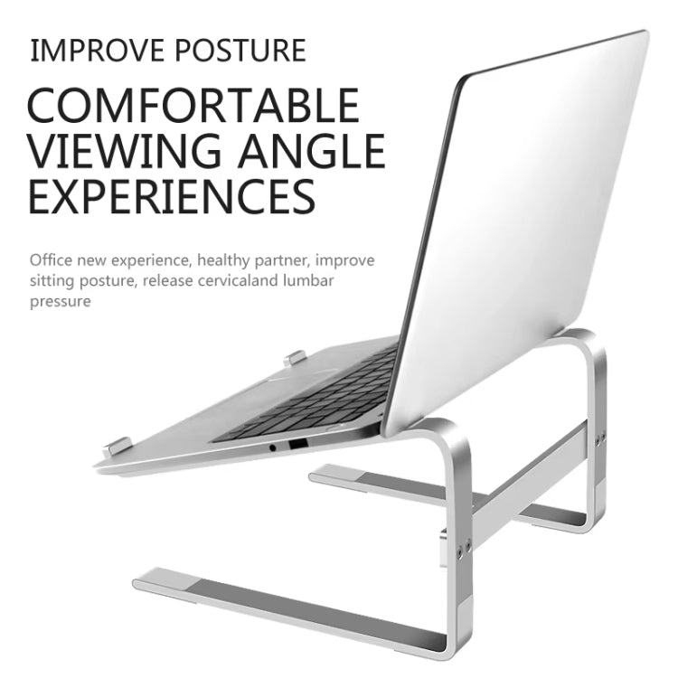 Desktop Aluminum Alloy Heightened Heat Dissipation Laptops Stand(Black)
