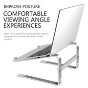 Desktop Aluminum Alloy Heightened Heat Dissipation Laptops Stand(Black)