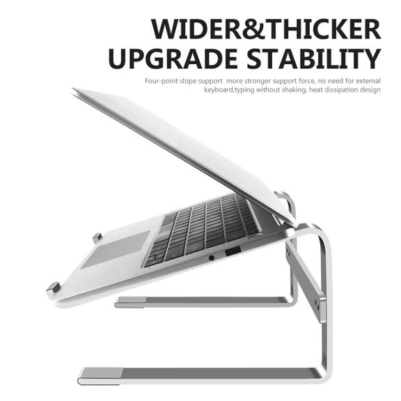 Desktop Aluminum Alloy Heightened Heat Dissipation Laptops Stand(Black)