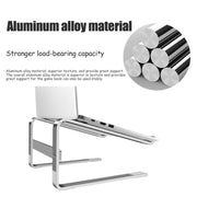 Desktop Aluminum Alloy Heightened Heat Dissipation Laptops Stand(Black)