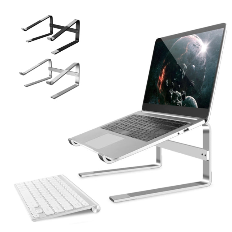 Desktop Aluminum Alloy Heightened Heat Dissipation Laptops Stand(Black)