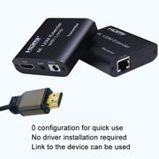 HDMI To RJ45 120m Single Network Cable 4K HD Network Extender, Receiver+Transmitter EU Plug(Black)